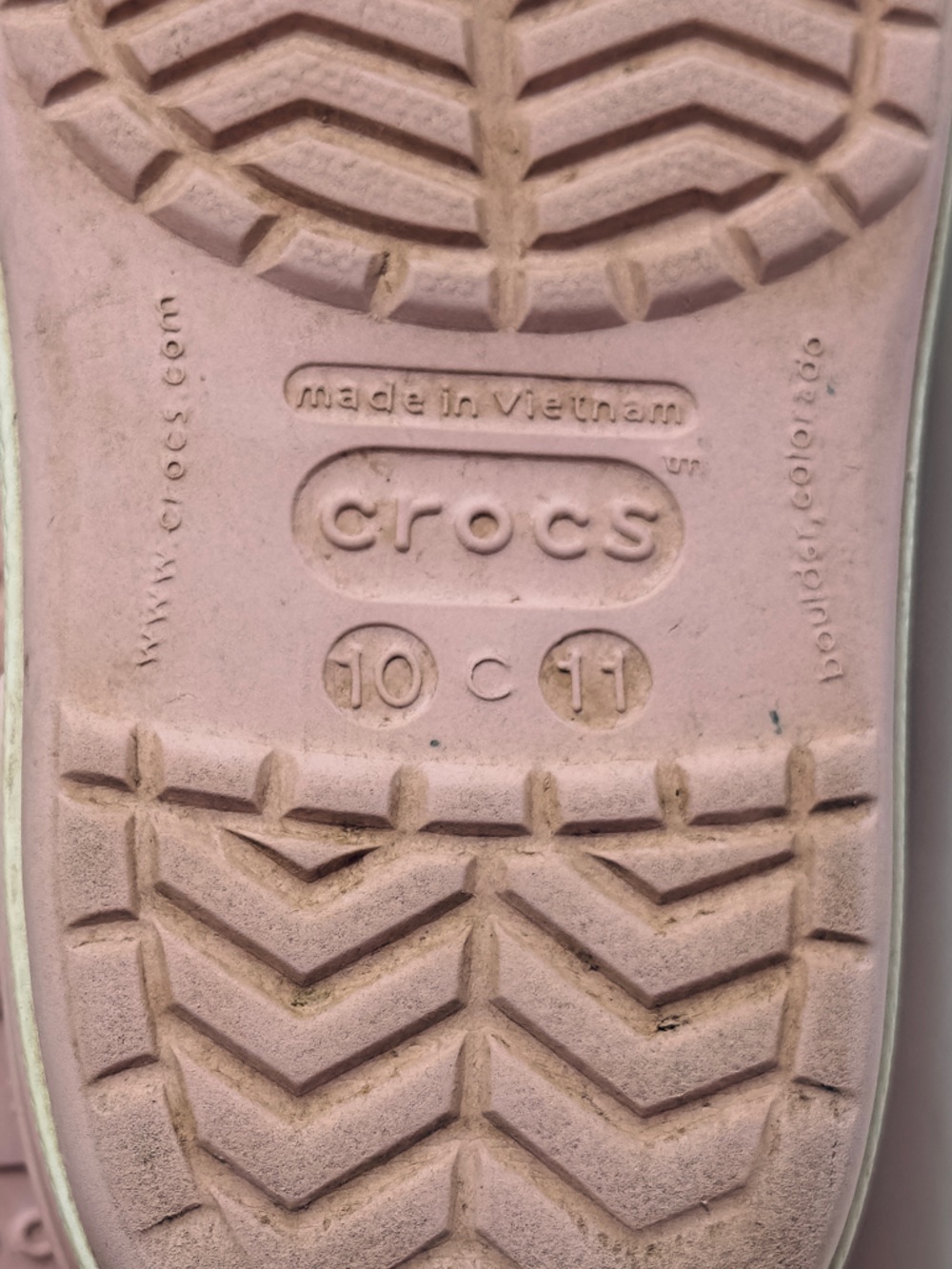 Crocs Kids Pink Slip-On Clog Shoes with Heel Strap size 10 - Picture 5 of 7